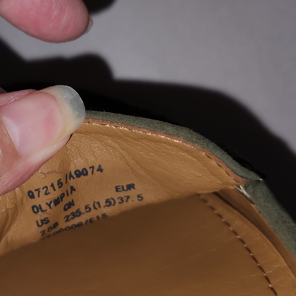 Coach Olympia Suede Moss Green Loafer Shoes 7.5 - Picture 9 of 9